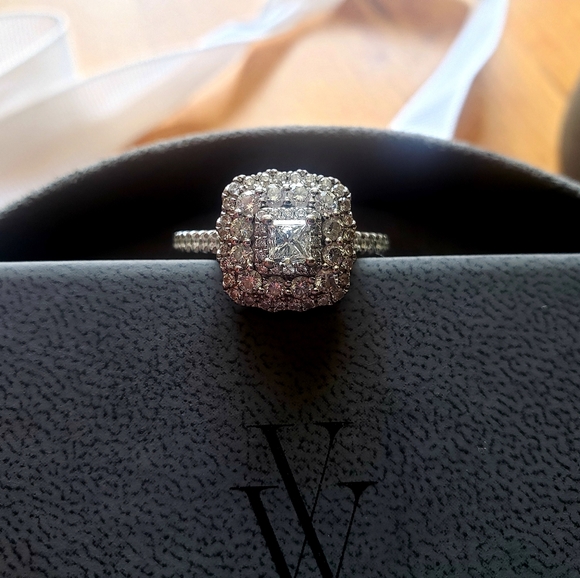 Vera Wang Love Collection Engagement Ring in 14K White Gold - Picture 3 of 6